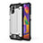 Silicone Matte Finish and Plastic Back Cover Case WL1 for Samsung Galaxy M31s Silver