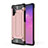 Silicone Matte Finish and Plastic Back Cover Case WL1 for Samsung Galaxy Note 10 Plus 5G Rose Gold