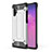 Silicone Matte Finish and Plastic Back Cover Case WL1 for Samsung Galaxy Note 10 Plus 5G Silver
