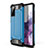 Silicone Matte Finish and Plastic Back Cover Case WL1 for Samsung Galaxy S20 FE (2022) 5G Blue