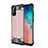 Silicone Matte Finish and Plastic Back Cover Case WL1 for Samsung Galaxy S20 Plus 5G Rose Gold