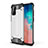 Silicone Matte Finish and Plastic Back Cover Case WL1 for Samsung Galaxy S20 Plus 5G Silver