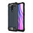 Silicone Matte Finish and Plastic Back Cover Case WL1 for Xiaomi Redmi 9 Navy Blue