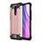 Silicone Matte Finish and Plastic Back Cover Case WL1 for Xiaomi Redmi 9 Prime India Rose Gold