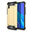 Silicone Matte Finish and Plastic Back Cover Case WL1 for Xiaomi Redmi 9A Gold