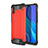 Silicone Matte Finish and Plastic Back Cover Case WL1 for Xiaomi Redmi 9AT Red