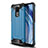Silicone Matte Finish and Plastic Back Cover Case WL1 for Xiaomi Redmi Note 9 Blue