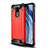 Silicone Matte Finish and Plastic Back Cover Case WL1 for Xiaomi Redmi Note 9 Red