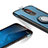 Silicone Matte Finish and Plastic Back Cover with Finger Ring Stand for Huawei G10 Blue