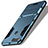 Silicone Matte Finish and Plastic Back Cover with Stand for Huawei Honor 7X Blue