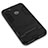 Silicone Matte Finish and Plastic Back Cover with Stand for Huawei Y6 Pro (2017) Black