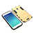 Silicone Matte Finish and Plastic Back Cover with Stand for Samsung Galaxy Amp Prime 3 Gold