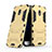 Silicone Matte Finish and Plastic Back Cover with Stand for Samsung Galaxy Grand Prime Pro (2018) Gold