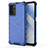 Silicone Transparent Frame Case Cover 360 Degrees AM1 for Oppo A53s 5G Blue