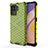 Silicone Transparent Frame Case Cover 360 Degrees AM1 for Oppo F19 Pro Green