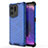 Silicone Transparent Frame Case Cover 360 Degrees AM1 for Oppo Find X5 5G Blue