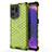Silicone Transparent Frame Case Cover 360 Degrees AM1 for Oppo Find X5 5G Green