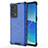 Silicone Transparent Frame Case Cover 360 Degrees AM1 for Oppo Reno6 Pro 5G Blue