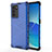 Silicone Transparent Frame Case Cover 360 Degrees AM1 for Oppo Reno6 Pro 5G India Blue