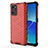Silicone Transparent Frame Case Cover 360 Degrees AM1 for Oppo Reno6 Z 5G Red
