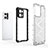 Silicone Transparent Frame Case Cover 360 Degrees AM1 for Oppo Reno7 4G