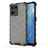 Silicone Transparent Frame Case Cover 360 Degrees AM1 for Oppo Reno7 4G Black