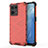 Silicone Transparent Frame Case Cover 360 Degrees AM1 for Oppo Reno7 4G Red