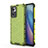 Silicone Transparent Frame Case Cover 360 Degrees AM1 for Oppo Reno7 5G Green