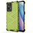 Silicone Transparent Frame Case Cover 360 Degrees AM1 for Oppo Reno7 Pro 5G Green