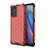Silicone Transparent Frame Case Cover 360 Degrees AM1 for Oppo Reno7 SE 5G Red
