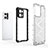 Silicone Transparent Frame Case Cover 360 Degrees AM1 for Oppo Reno8 4G