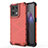 Silicone Transparent Frame Case Cover 360 Degrees AM1 for Oppo Reno8 5G Red