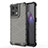 Silicone Transparent Frame Case Cover 360 Degrees AM1 for Oppo Reno9 5G Black