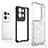 Silicone Transparent Frame Case Cover 360 Degrees AM1 for Oppo Reno9 Pro+ Plus 5G