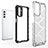 Silicone Transparent Frame Case Cover 360 Degrees AM1 for Samsung Galaxy A04s