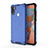 Silicone Transparent Frame Case Cover 360 Degrees AM1 for Samsung Galaxy A11 Blue