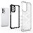 Silicone Transparent Frame Case Cover 360 Degrees AM1 for Samsung Galaxy A23 5G