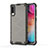 Silicone Transparent Frame Case Cover 360 Degrees AM1 for Samsung Galaxy A30S Black