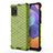Silicone Transparent Frame Case Cover 360 Degrees AM1 for Samsung Galaxy A31 Green