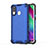 Silicone Transparent Frame Case Cover 360 Degrees AM1 for Samsung Galaxy A40 Blue