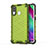 Silicone Transparent Frame Case Cover 360 Degrees AM1 for Samsung Galaxy A40 Green