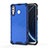 Silicone Transparent Frame Case Cover 360 Degrees AM1 for Samsung Galaxy A40s Blue