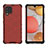 Silicone Transparent Frame Case Cover 360 Degrees AM1 for Samsung Galaxy A42 5G Red