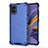 Silicone Transparent Frame Case Cover 360 Degrees AM1 for Samsung Galaxy A51 4G Blue