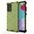 Silicone Transparent Frame Case Cover 360 Degrees AM1 for Samsung Galaxy A52 5G Green
