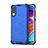 Silicone Transparent Frame Case Cover 360 Degrees AM1 for Samsung Galaxy A70S Blue