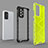 Silicone Transparent Frame Case Cover 360 Degrees AM1 for Samsung Galaxy A72 5G