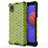 Silicone Transparent Frame Case Cover 360 Degrees AM1 for Samsung Galaxy M01 Core Green