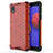 Silicone Transparent Frame Case Cover 360 Degrees AM1 for Samsung Galaxy M01 Core Red