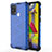 Silicone Transparent Frame Case Cover 360 Degrees AM1 for Samsung Galaxy M21s Blue